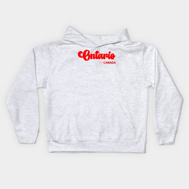 Ontario: I love Canada Kids Hoodie by teezeedy